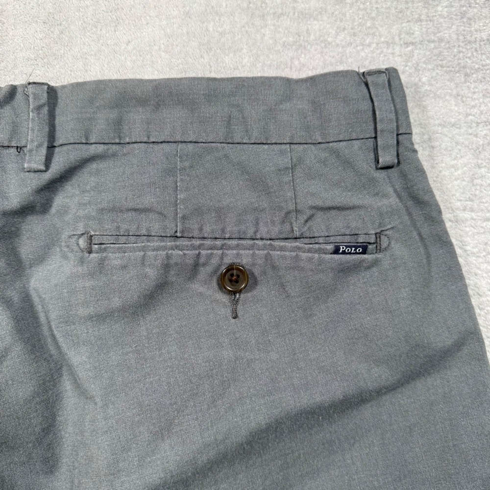 Polo Ralph Lauren Pants Mens 34x32 Gray CHino Straight Fit Stretch Cotton Casual - Picture 6 of 12
